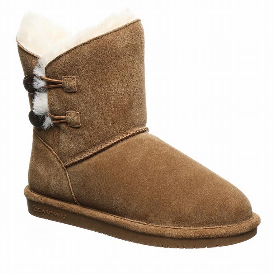 Bearpaw Rosaline Snow Boots UK - Women's Boots Brown ||GMOFCQ-305||